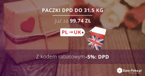 Kod rabatowy na paczki polska anglia - 5% dla kuriera DPD
